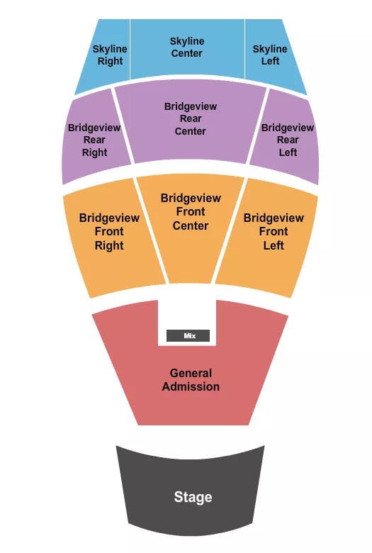  ENDSTAGE GA FRONT Seating Map Seating Chart