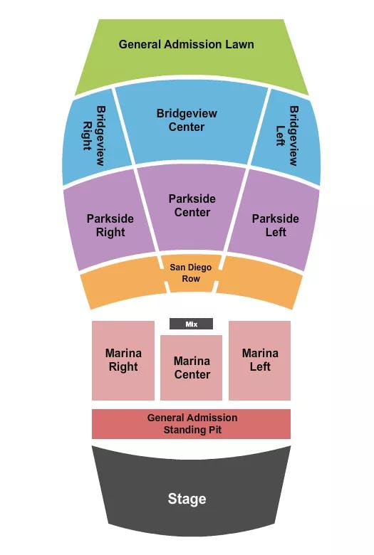  ENDSTAGE PIT Seating Map Seating Chart