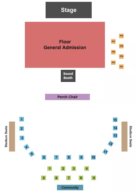  ENDSTAGE GA HIGHTOPTABLES Seating Map Seating Chart