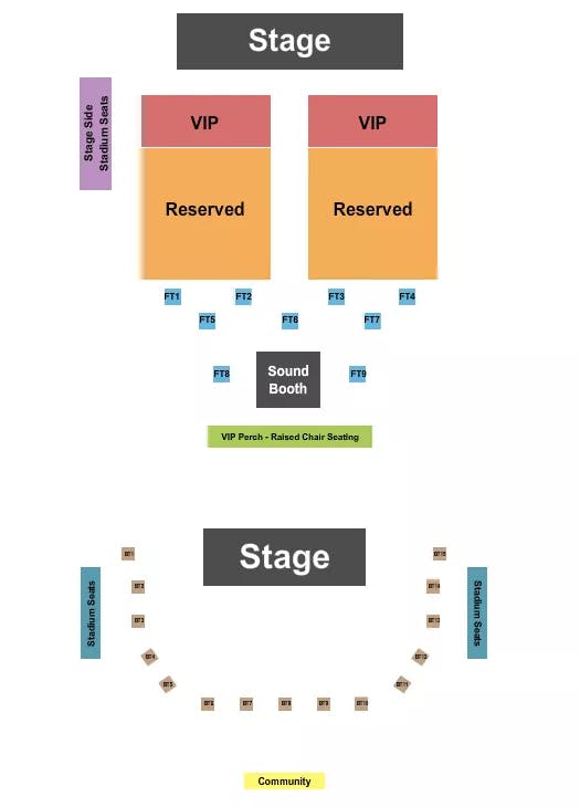  ENDSTAGE RESERVED 2 Seating Map Seating Chart