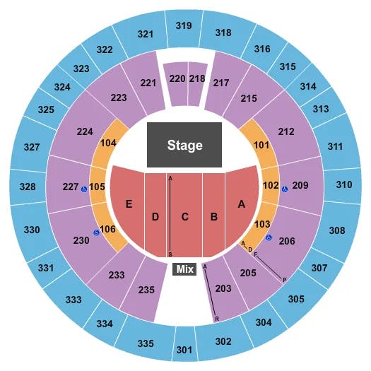  CHICAGO THE BAND Seating Map Seating Chart