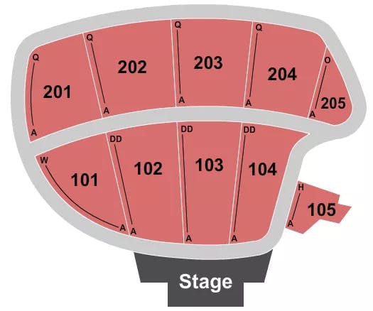  END STAGE Seating Map Seating Chart