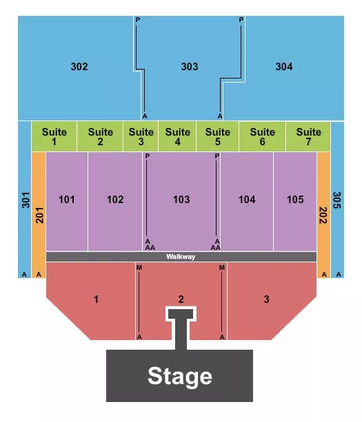  ENDSTAGE RESERVED CATWALK Seating Map Seating Chart