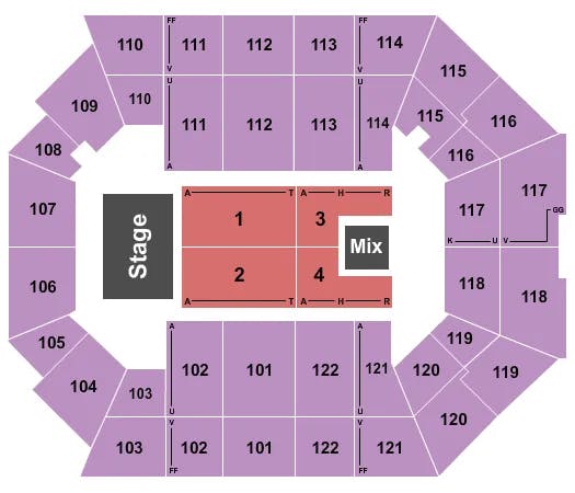  SUPER FREESTYLE EXPLOSION Seating Map Seating Chart