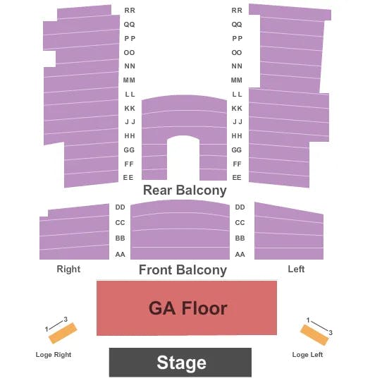 THE WILMA THEATRE MT ENDSTAGE GA FLOOR Seating Map Seating Chart