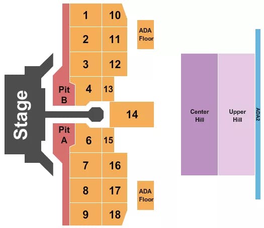 THE ROLLING STONES Seating Map Seating Chart