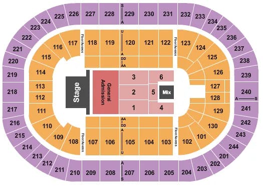  BRUCE SPRINGSTEEN Seating Map Seating Chart