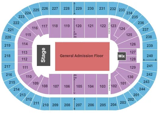  END STAGE GA FLOOR Seating Map Seating Chart