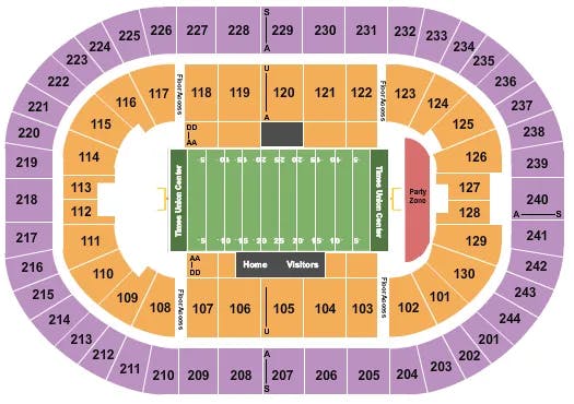  FOOTBALL Seating Map Seating Chart