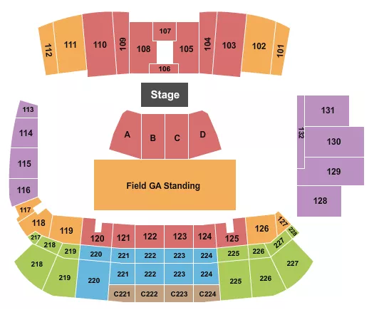  ENDSTAGE GENERAL ADMISSION Seating Map Seating Chart