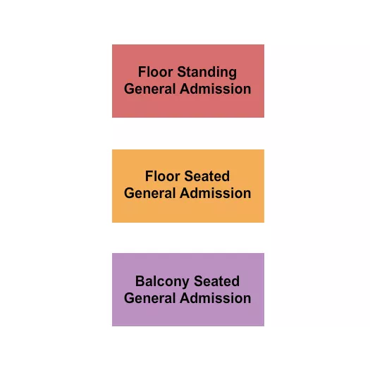 TOWER THEATRE OK FLOOR SRO GA BALCONY Seating Map Seating Chart