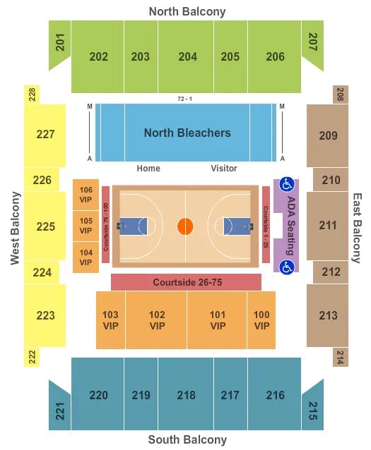  BASKETBALL Seating Map Seating Chart