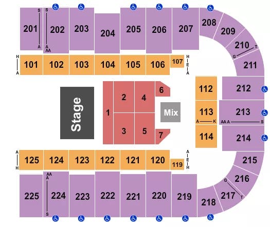  ENDSTAGE 6 Seating Map Seating Chart