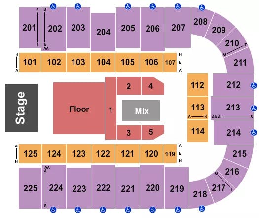  INCUBUS Seating Map Seating Chart