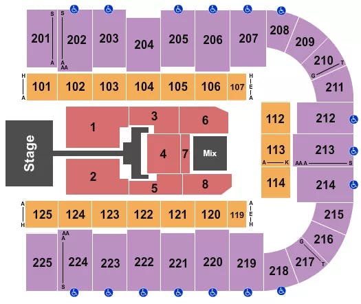  TOBYMAC Seating Map Seating Chart