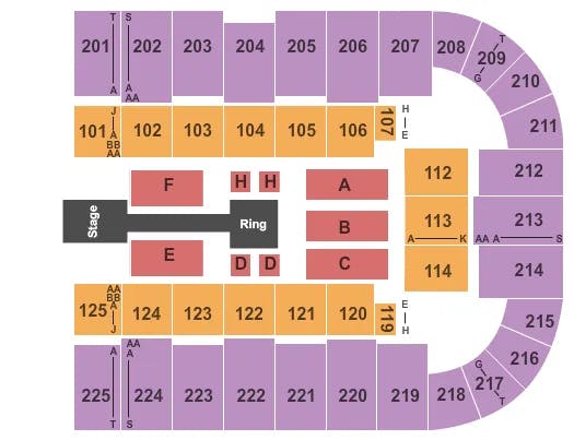  WWE Seating Map Seating Chart