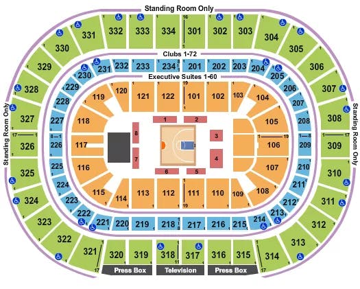  BASKETBALL BIG3 Seating Map Seating Chart