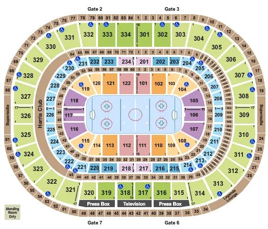  HOCKEY Seating Map Seating Chart