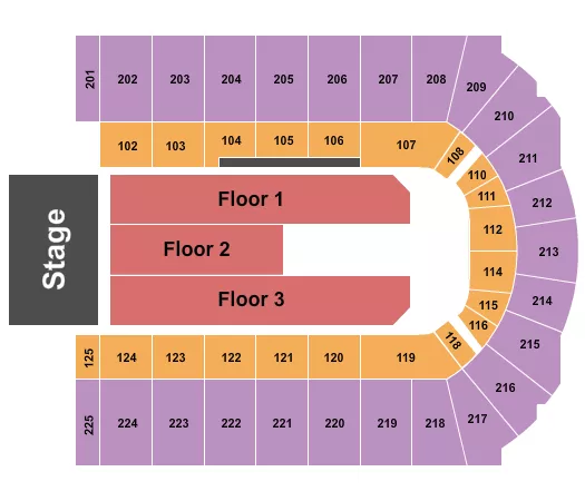  ENDSTAGE Seating Map Seating Chart