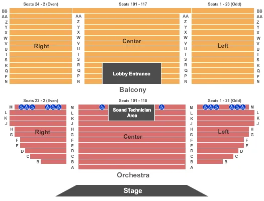  END STAGE Seating Map Seating Chart