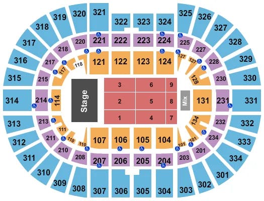  ANDRE RIEU Seating Map Seating Chart