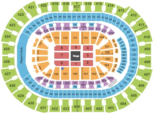  CENTER STAGE Seating Map Seating Chart