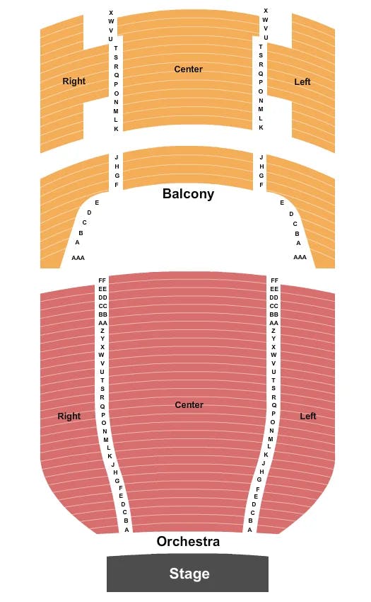 VICTORY THEATRE IN END STAGE Seating Map Seating Chart