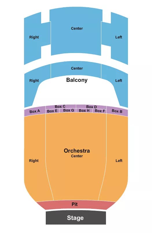 VICTORY THEATRE IN ENDSTAGE PIT Seating Map Seating Chart