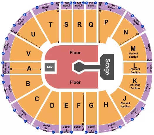  DON TOLIVER Seating Map Seating Chart