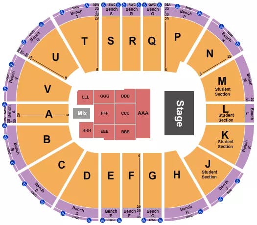  ENDSTAGE 7 Seating Map Seating Chart