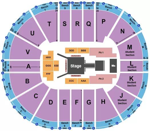  FUERZA REGIDA Seating Map Seating Chart