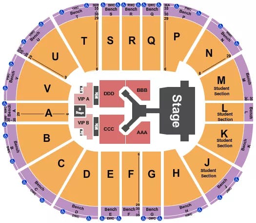  JONAS BROTHERS 2023 Seating Map Seating Chart