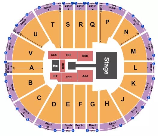  NICKI MINAJ Seating Map Seating Chart