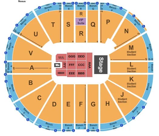  TREVOR NOAH 2 Seating Map Seating Chart