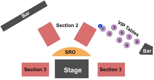 24 OXFORD AT VIRGIN HOTELS LAS VEGAS ENDSTAGE 3 Seating Map Seating Chart