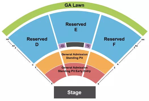 VIRGINIA CREDIT UNION LIVE AT RICHMOND RACEWAY CODY JOHNSON Seating Map Seating Chart