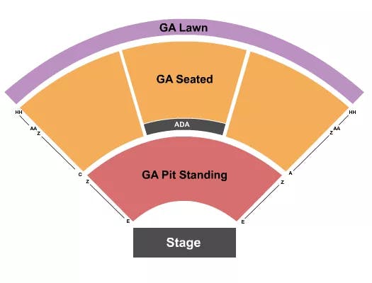 VIRGINIA CREDIT UNION LIVE AT RICHMOND RACEWAY GA PIT SEATED LAWN Seating Map Seating Chart