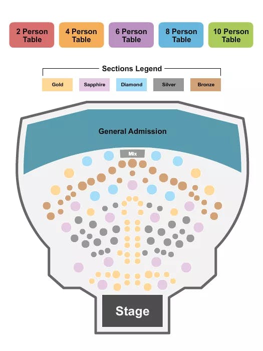  ENDSTAGE TABLES Seating Map Seating Chart