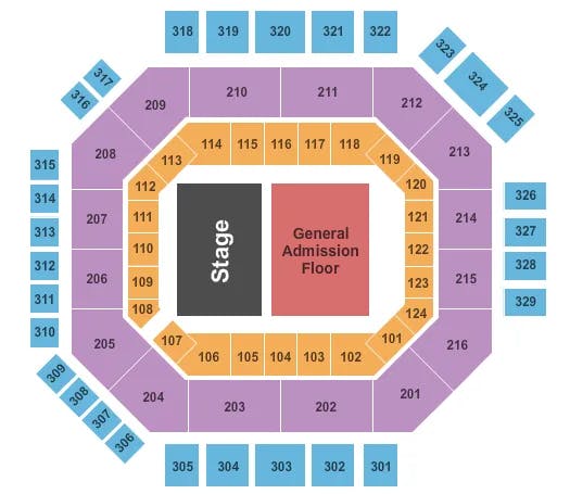  ENDSTAGE GA FLOOR Seating Map Seating Chart