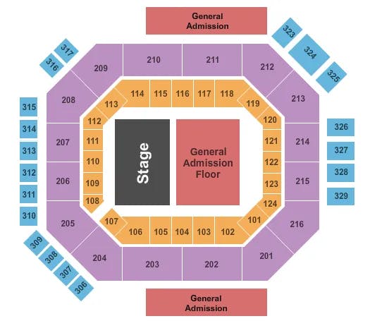  GOOD VIBES SUMMER TOUR Seating Map Seating Chart