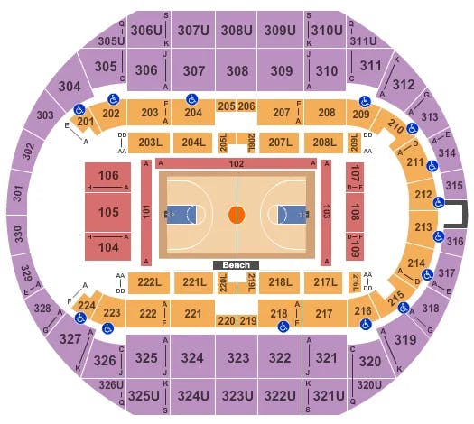  BASKETBALL Seating Map Seating Chart