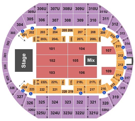  LYNYRD SKYNYRD Seating Map Seating Chart