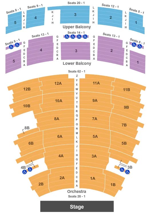 MARK C SMITH CONCERT HALL AT THE VON BRAUN CENTER ENDSTAGE NO PIT Seating Map Seating Chart