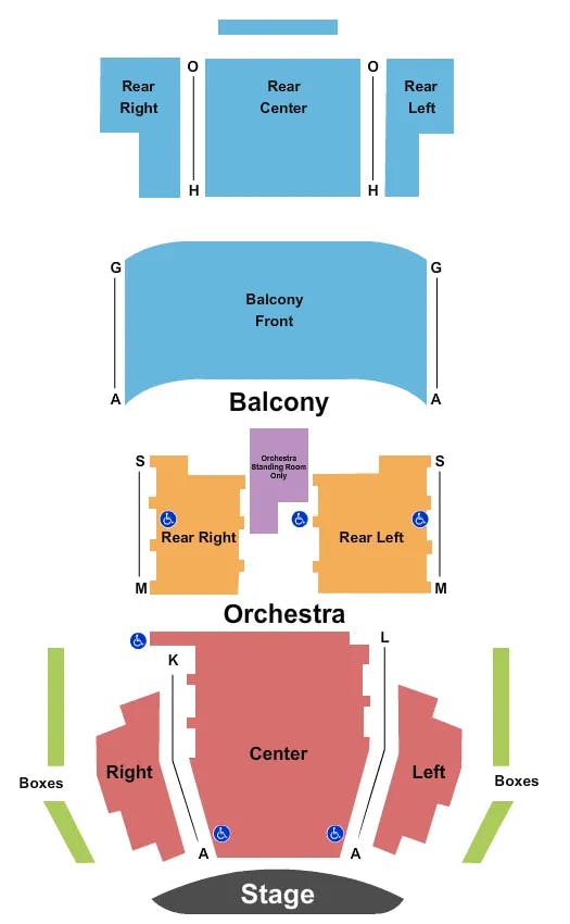  END STAGE Seating Map Seating Chart