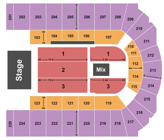  ENDSTAGE 2018 Seating Map Seating Chart