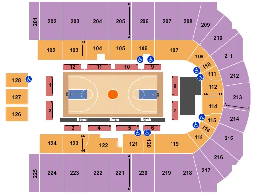  HARLEM GLOBETROTTERS Seating Map Seating Chart