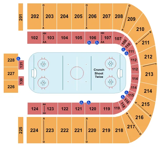  HOCKEY Seating Map Seating Chart