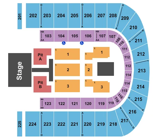  OLD DOMINION Seating Map Seating Chart