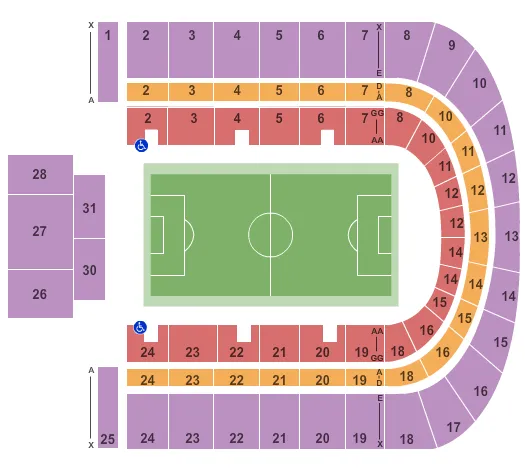  SOCCER Seating Map Seating Chart