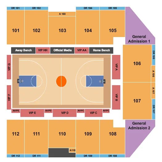  BASKETBALL Seating Map Seating Chart